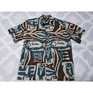 Rix Island Wear- Hawaiian Print Woven Button Down